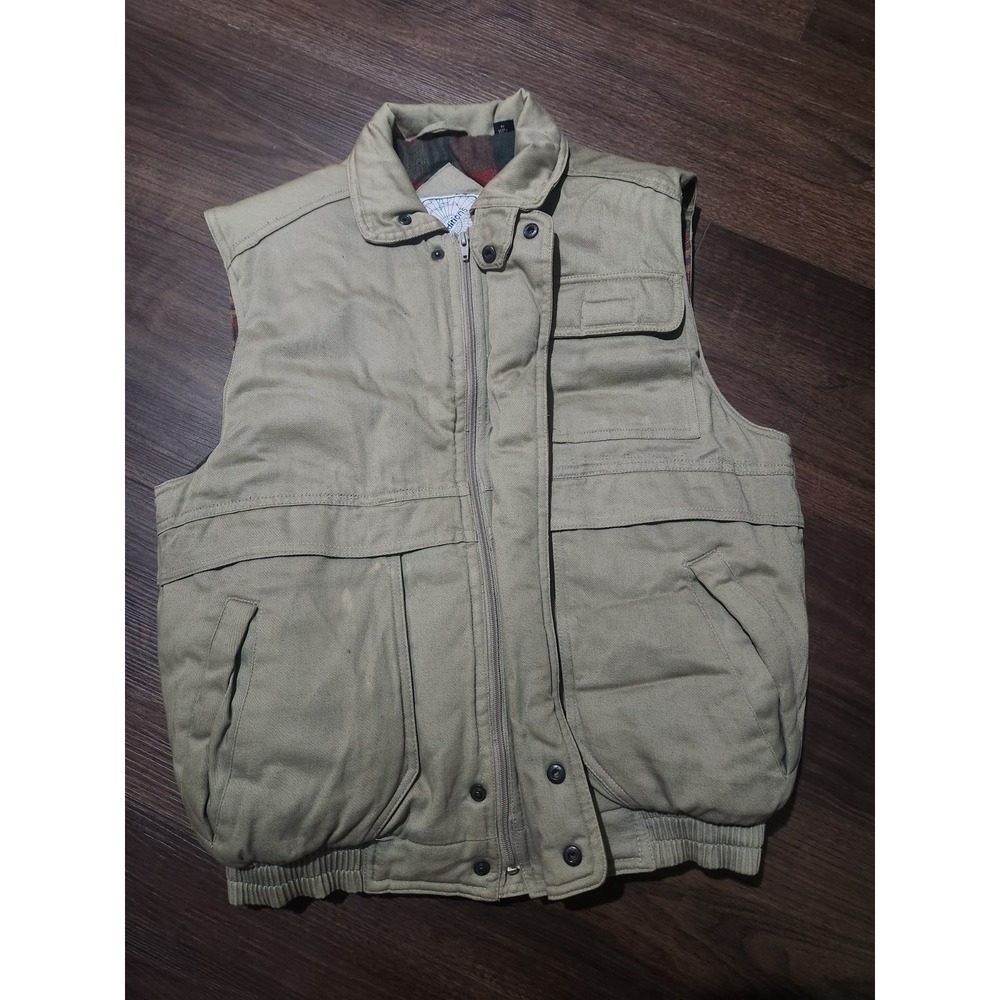 Vintage Expedition Cargo Puffer Vest 90s‎ Men S Faded Black Utility Chunky